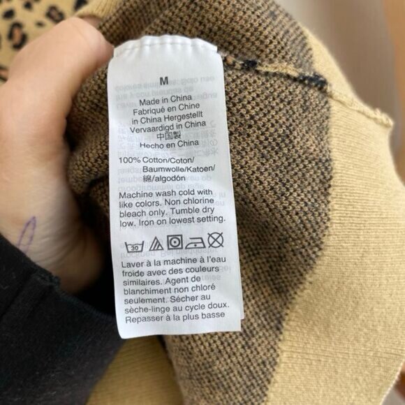 J. Crew Women's Size Medium Animal Leopard Print Pullover Cotton Sweater Top - Picture 5 of 11